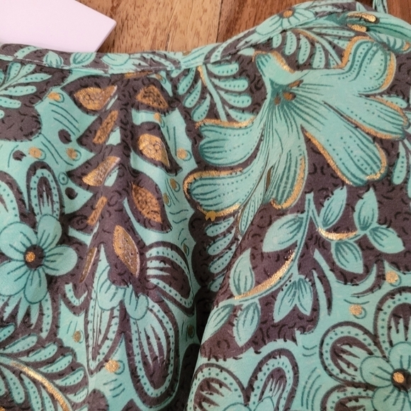 NWT $85 Boho Flowy Ruffle Babydoll Tank Top - Picture 6 of 14